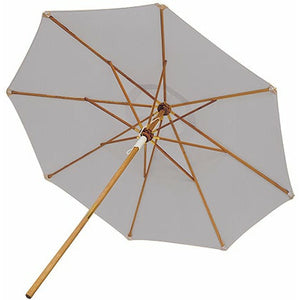 Royal Teak Collection 10’ Deluxe Umbrella-Granite (Olefin Fabric) - UMBGRA