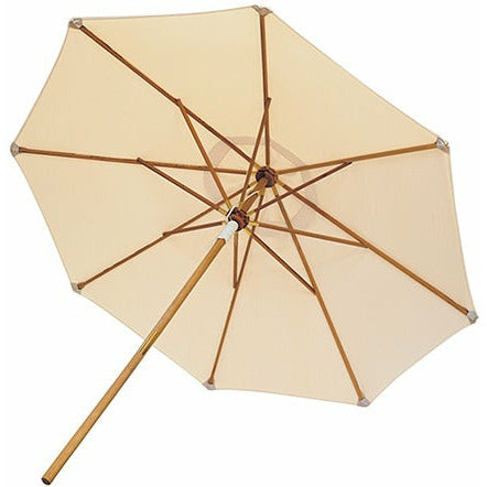 Image of Royal Teak Collection 10’ Deluxe Umbrella-White (Acrylic Fabric) - UMBW