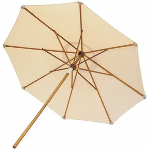 Royal Teak Collection 10’ Deluxe Umbrella-White (Acrylic Fabric) - UMBW