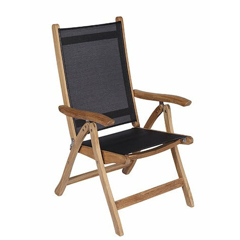 Image of Royal Teak Collection Florida Chair Black Sling - FLBL
