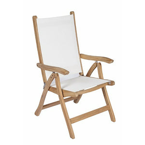 Royal Teak Collection Florida Chair White Sling - FLWH
