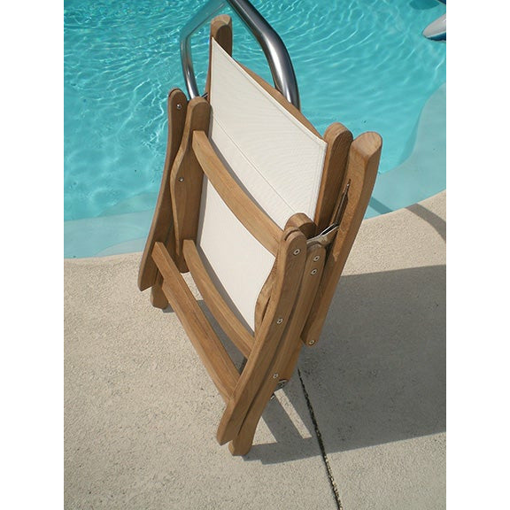 Royal Teak Collection Florida Chair White Sling - FLWH