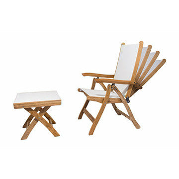 Image of Royal Teak Collection Florida Chair White Sling - FLWH