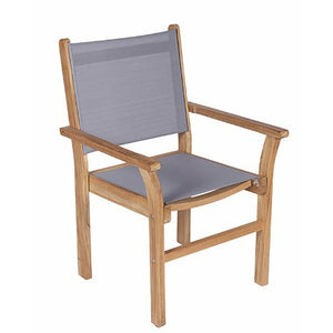 Royal Teak Collection Captiva Sling Stacking Chair-Gray - CAPG
