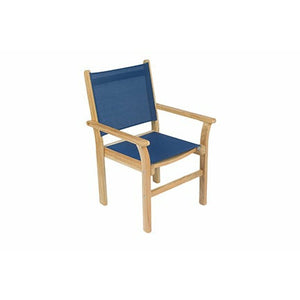 Royal Teak Collection Captiva Sling Stacking Chair-Navy - CAPN