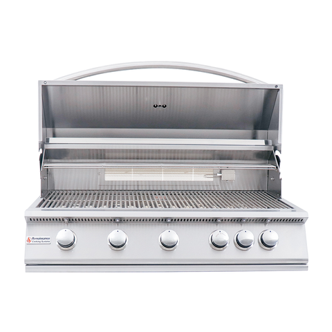 Image of RCS Premier Series 40-Inch 5-Burner Built-In Propane Gas Grill With Rear Infrared Burner - RJC40ALP