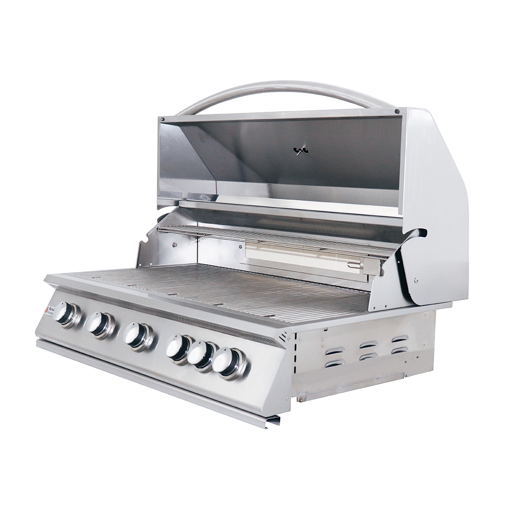 RCS 40" Premier Built-In Grill, 5-Burner w/ Rear Infrared & Grill Lights – Natural Gas – RJC40AL