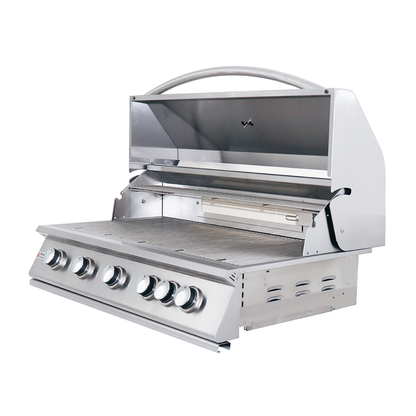 RCS 40" Premier Built-In Grill, 5-Burner w/ Rear Infrared & Grill Lights – Propane – RJC40AL LP