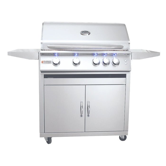 RCS 32" Premier w/Lights Freestanding Grill - RJC32AL CK