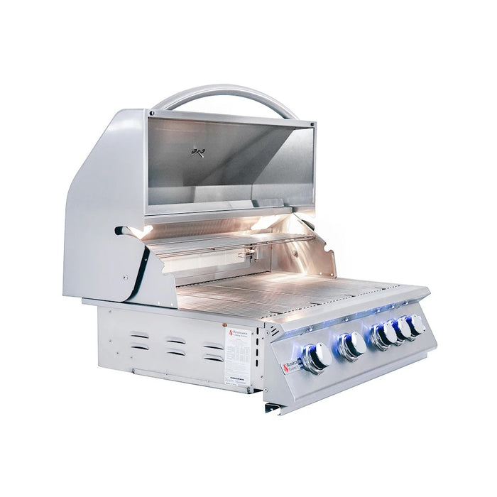 RCS 32" Premier Grill, Blue LED W/Rear Burner - RJC32ALLP