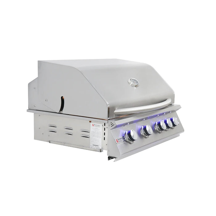 RCS 32" Premier Grill, Blue LED W/Rear Burner - RJC32ALLP