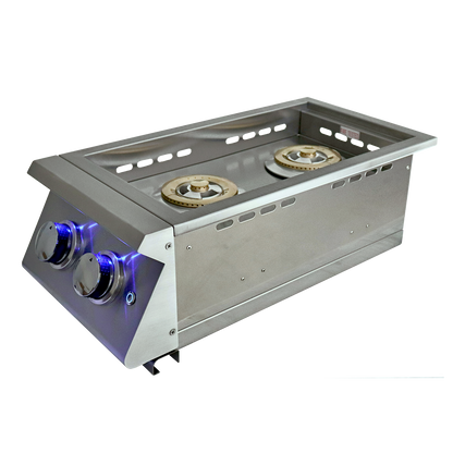 RCS Premier Double Side Burner-Slide-in W/Blue LED - RJCSSBL
