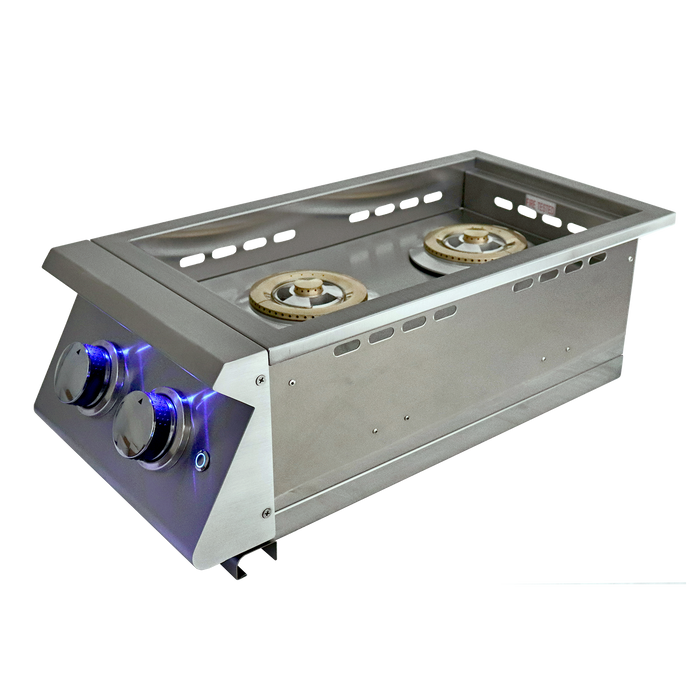 RCS Premier Double Side Burner-Slide-in W/Blue LED - RJCSSBL