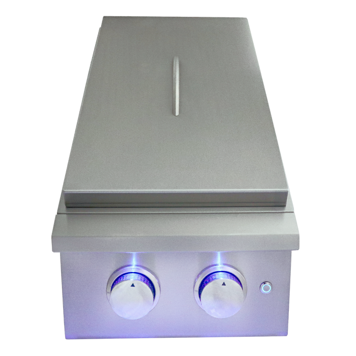 RCS Premier Double Side Burner-Slide-in W/Blue LED - RJCSSBLLP