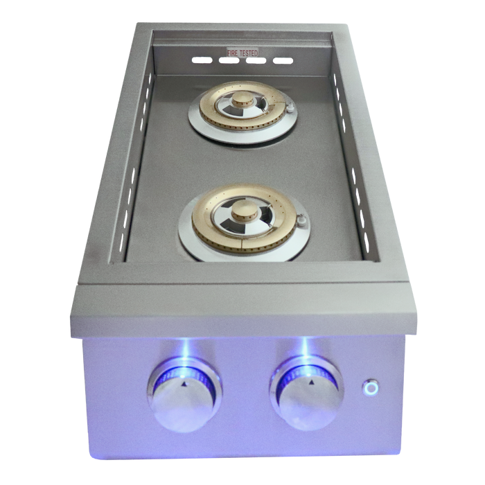 RCS Premier Double Side Burner-Slide-in W/Blue LED - RJCSSBL