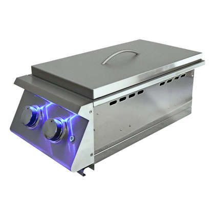 RCS Premier Double Side Burner-Slide-in W/Blue LED - RJCSSBL