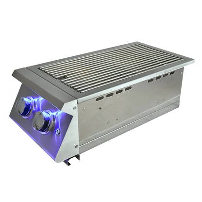 RCS Premier Double Side Burner-Slide-in W/Blue LED - RJCSSBL LP