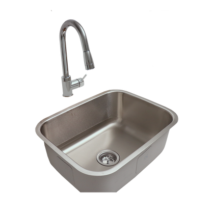 RCS Stainless Undermount Sink & Faucet - RSNK2