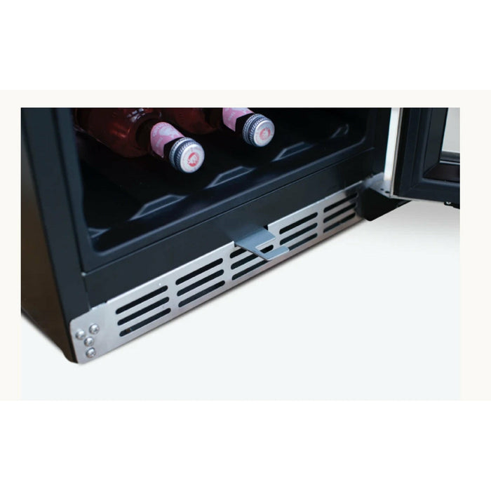 RCS Stainless Steel Wine Cooler Refrigerator with 15" Glass Window Front - RWC1