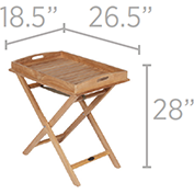 Royal Teak Collection Tray on Stand - TRST