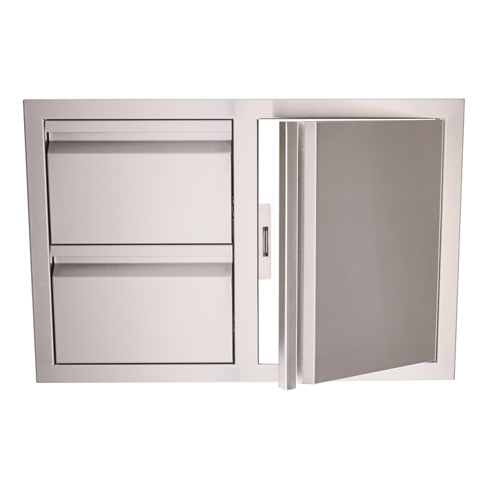 RCS Valiant Stainless Double Drawer/Door Combo - VDC1