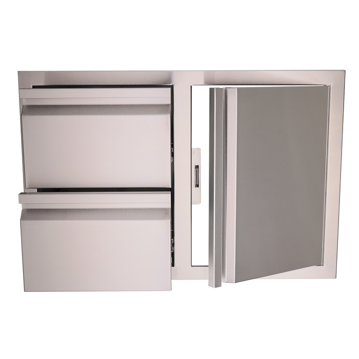 RCS Valiant Stainless Double Drawer/Door Combo - VDC1