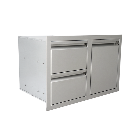 Image of RCS Valiant Stainles Enclosed Double Storage Drawer & LP Bottle Storage - VDCL1
