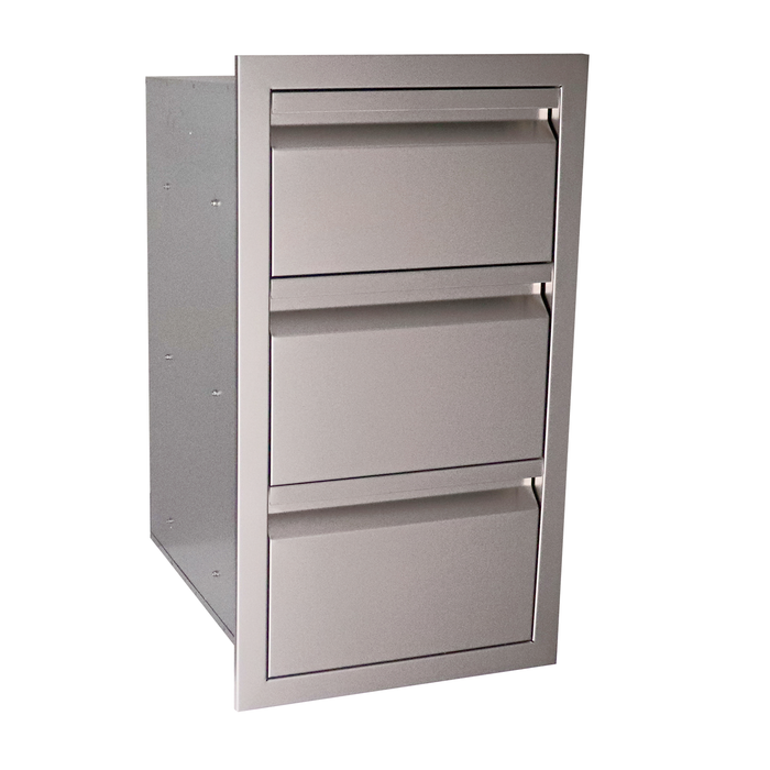 RCS Valiant Stainless Triple Drawer-Fully Enclosed - VTD3