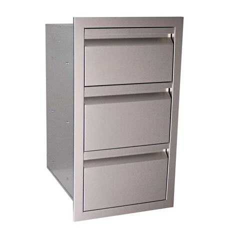 Image of RCS Valiant Stainless Triple Drawer-Fully Enclosed - VTD3