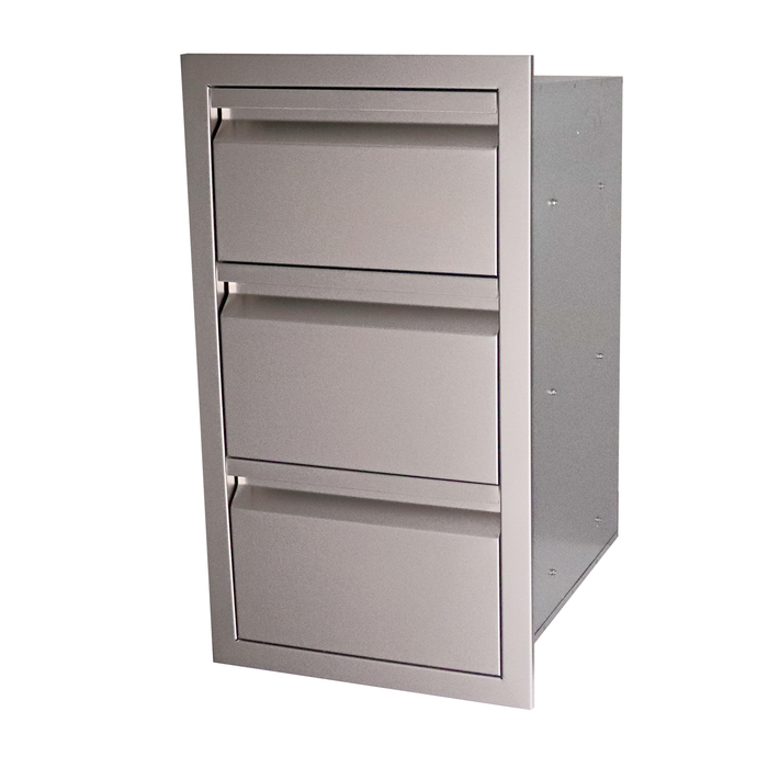 RCS Valiant Stainless Triple Drawer-Fully Enclosed - VTD3