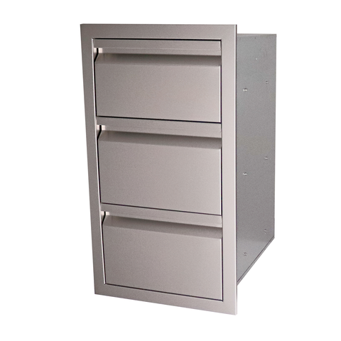Image of RCS Valiant Stainless Triple Drawer-Fully Enclosed - VTD3