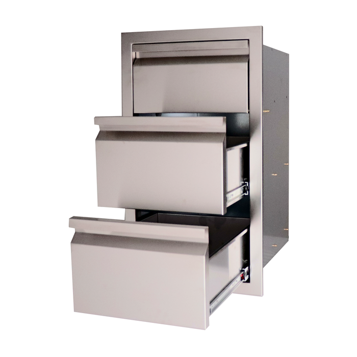 RCS Valiant Stainless Paper Towel Holder/2 Drawer Combo-Enclosed - VTHC1