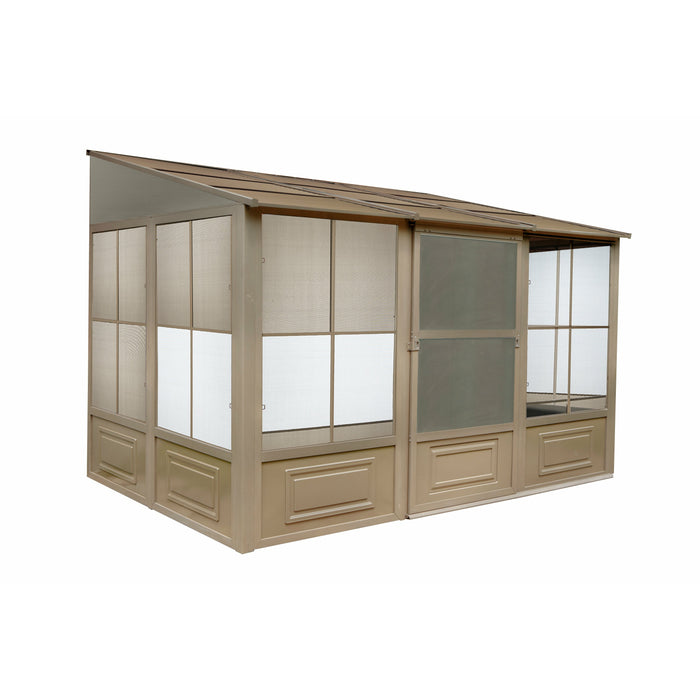 Gazebo Penguin Florence Add-A-Room with Metal Roof 8 Ft. x 12 Ft. in Sand - W1207MR-12