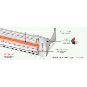 Infratech W-Series 61 1/4-Inch 3000W Single Element Electric Infrared Patio Heater - 240V - W3024 - Part Number 21-1100