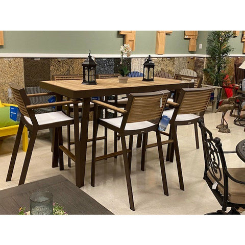 Image of Higold York Rectangular Bar Table – Latte - HGA-20479864