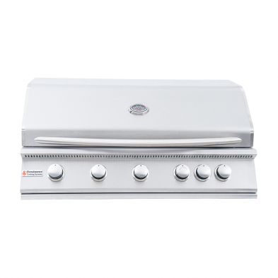 RCS 40" Premier Built-In Grill, 5-Burner w/ Rear Infrared & Grill Lights – Propane – RJC40AL LP