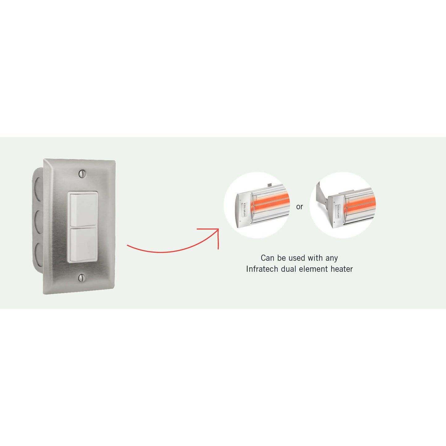 Infratech Value Control – Duplex Stack On/Off Switches (20 Amp per Switch / 40 Amp Max per Stack)