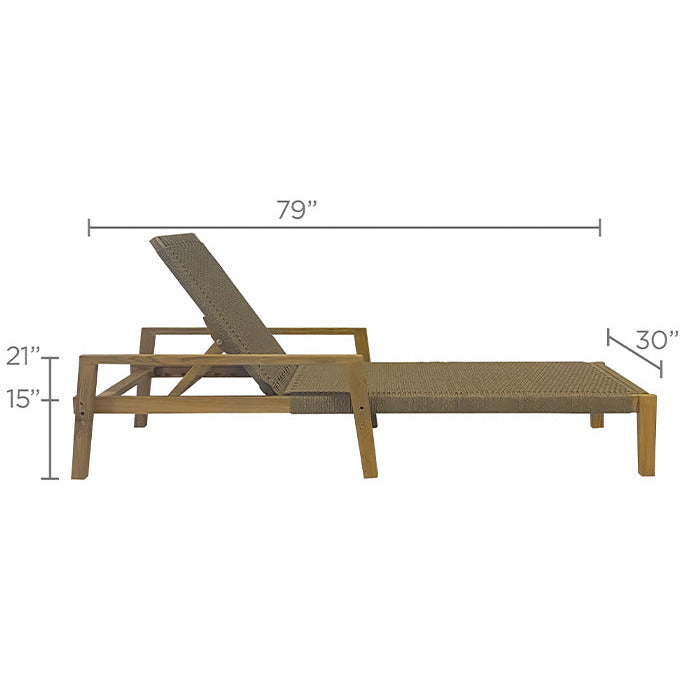 Royal Teak Collection Admiral Sun Lounge - Charcoal - ADSL - G